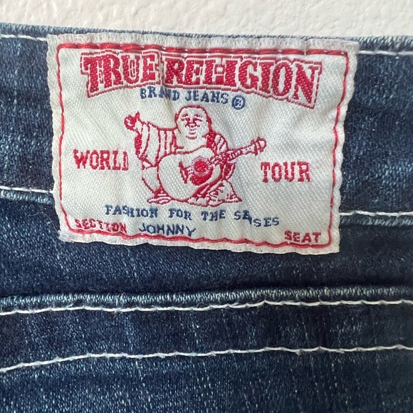 True Religion Johnny Jeans Size 26 Silver & White - Picture 3 of 5